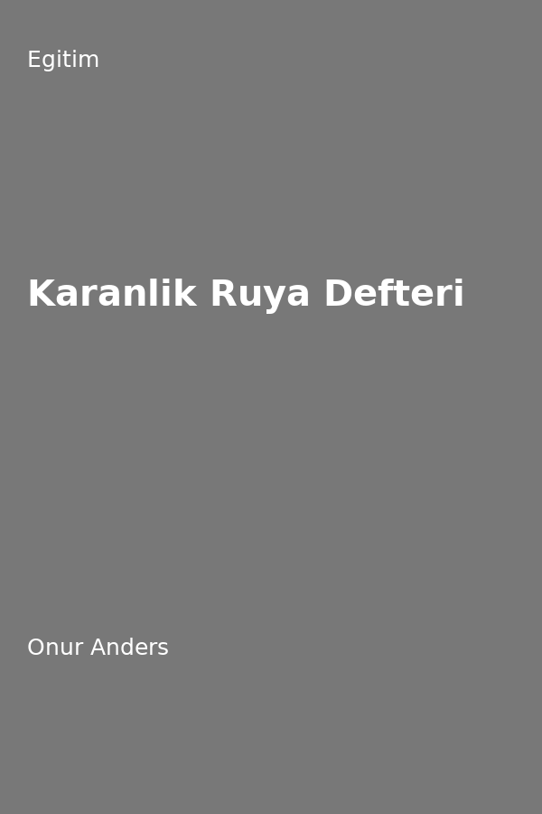 Karanlik Rüya Defteri